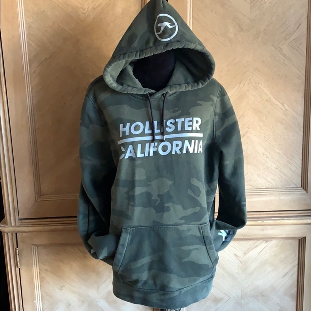 Hollister Green Camo Hoodie
